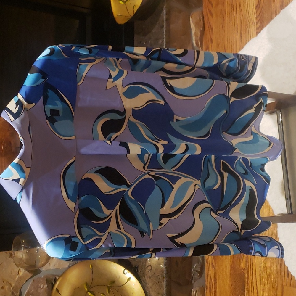 Rachel Zoe Blue and White Button Down Shirt - Picture 5 of 8